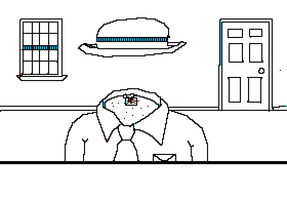 Harvey: bowler hat over an empty suit